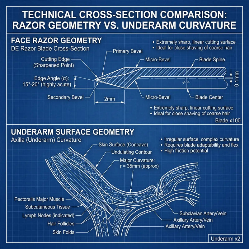 2. USING FACE RAZORS ON THE BODY